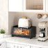 Countertop, JANSNIMEN Bread Box for Kitchen Large Bread Container Storage, Wooden Farmhouse Bread Box with Window Bread
