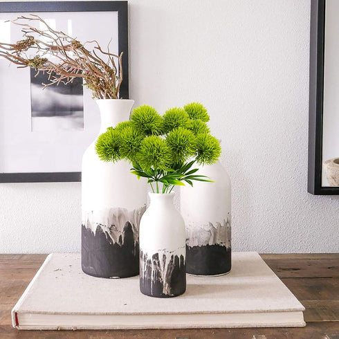 Uieke 10 Pcs Dandelion Artificial Flowers, Fake Plants Bouquet for Home Decoration, Wedding Decor, Green