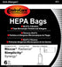 Generic Replacement Upright Bags Type X, Compatible with Riccar, 6 Pack