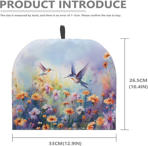 Hummingbird Tea Cozy, Insulated Sunflower Teapot Warmer, Decorative Cozy for Women, Keeps Tea Warm