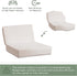 4" 12" HIGOGOGO Corduroy Recliner Chair Cushion with Lumbar Support Pillow Soft Non-Slip Thick Seat Pad Prevent