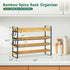 Countertop, 4 4 EsLuker.ly Spice Seasoning Rack Organizer Kitchen Tier Bamboo Spice Shelf Holder Storage with Hooks