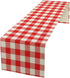 DDCBNS Buffalo Plaid Table Runner,Classic Red and White Farmhouse Table Runner Checkered Table
