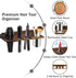 Wall Mounted Hair Tool Organizer, Wooden Blow Dryer Holder for Bathroom, Rustic Styling Tools Organizer for Hair Tools