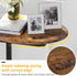 Hosfais Side Table Small End Table, C-Shaped Wood Sofa Table with Metal Frame for Living Room, Bedroom, Small Spaces