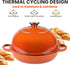 500F, 6 Dutch Oven for Bread Baking, Bread Oven, Enameled Cast Iron Dutch Oven, Bread Pot with Dome Lid, Oven Safe up