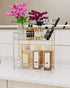 2-Tier Counter YQh Bathroom Storage Organizer Rack, Stainless Steel Shower Caddy, and Vanity Shelf