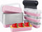 LNYZQUS Mini Loaf Pans with Lids, 50 Pack, 6.8oz Rectangle Aluminum Foil Baking Tins for Mini Cake, Bread Loaf - Pink