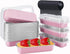 LNYZQUS Mini Loaf Pans with Lids, 50 Pack, 6.8oz Rectangle Aluminum Foil Baking Tins for Mini Cake, Bread Loaf - Pink