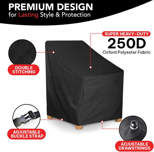 31L 34W 37H armless 31 inches 34 inches 37 inches UV-Proof Waterproof Furniture Patio Cover x x Breathable dust Proof