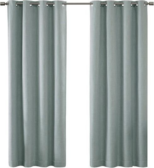 Grommet 50x54, Sun Smart Maya Blackout Curtain Patio Single Window, Textured Heatherd Print, Top Living Room Decor