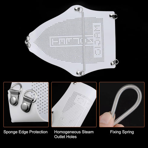 2pcs Iron Cover Non Stick Iron Shoe, PTFE Electric Iron Accessory, Sole Plate Protector Fits Smaller Than 220mm x 180mm