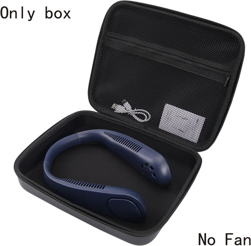maitexi Hand Free Personal Fan Case for Rechargeable Neck Fans,Neck Hanging Fan Travel Case, USB Rechargeable Personal Fan Storage Box(Case Only) by maitexi