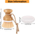 3 1 Boao Pieces Bamboo Dish Scrub Brush and Holder Natural Wooden Kitchen Cleaning Scrubbers Durable Bamboo Palm