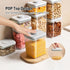 EQI Lids,2.9Qt 2Pcs Sets Food Storage Containers with Airtight Pop Food Storage Containers, BPA-Free Stackable Kitchen