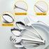 Pleafind 18-Piece Stainless Steel Serving Utensils Set, Includes Spoons, Forks, Tongs, Pie Server for Parties