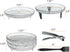 Air Fryer Racks Stainless Steel 11Pcs Air Fryer Universal Accessories, 3 Layer Stackable Dehydrator Racks With Oil Brush and Clamp, Air Fryer Basket Tray Fit Air Fryer, Oven, Pressure Cooker