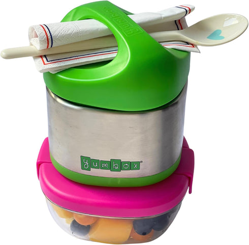 3 Yumbox Snack Bowl, Leakproof Compartments, Removable Lid, Microwave, Dishwasher Safe, Perfect for acai bowl, yogurt