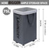 Wheels,75L CHICVITA Rolling Laundry Basket with Large Collapsible Laundry Hamper with Removable Wash Bag Space