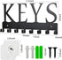 HappyHapi Key Holder Wall Mount, Metal Decorative Key Organizer Rack with 8 Hooks for Home, Matte Black