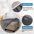 18"-19" H.VERSAILTEX Ottoman Cover Slipcover Square Fit Length Footrest Sofa Slipcovers Stool Cover Footstool Protector