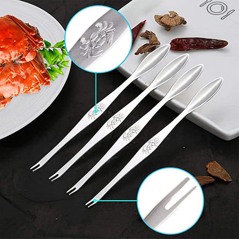 YWHWLX 19-Piece Set Stainless Steel Crab & Lobster Tool - Professional Shellfish Crackers with Mallets, Forks, Scissors