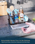 Consumest Kitchen Sink Caddy, Sponge Holder with Removable Drip Tray, 304 Stainless Steel - Bronze, Countertop Dish Soap