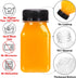 36pcs 4oz Moretoes Juice Bottles, Small Plastic Bottles with Caps, Reusable Clear Containers with Lids for Juicing