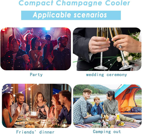 Wine Cooler Sleeve with Protector, Instant Cooling and Keeps Your Drink Cold, Wine Bottle Chiller for Red, White,