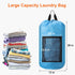 Durable Laundry Bag Backpack for College Dorm, Portable Hamper Bag with Shoulder Straps and Mesh Pockets (Blue)