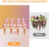 ELEGICKLIP 16 1.5 Inches Acrylic Ice Cream Cone Cupcake Stand with Holes - Great for Birthday Parties