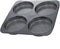 Hamburger Bun Pan, 5 Inch Non-Stick Carbon Steel Mold, 4 Cup Big Baking Pan for Homemade Buns