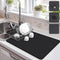 Drying Mat for Kitchen Countertops, Absorbent Rubber Backed Dish Drying Mat (Black, 16"x24")
