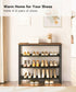 HOOBRO Shoe Rack, 4 Tier Shoe Storage Organizer with 3 Oxford Fabric Shelves, Holds 12-16 Pairs for Entryway Closet