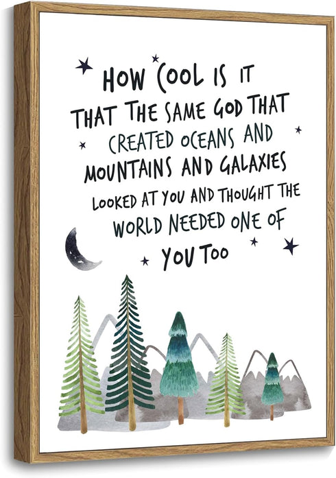 Howwii Inspirational Wall Art for Nursery Mountain Decor, Same God Creation Christian Wall