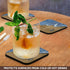 3dRose Set of 8 Soft Coasters - Print of Beach Shore with Enjoy and Flip Flops (CST_214442_2)