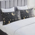 EXQ Home Satin Pillowcase Set of 2 for Hair and Skin - Black Printed Silk Pillowcase 20x26 inches with Envelope Closure