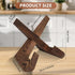 Wooden Cookbook Display Stand Holder, Adjustable and Foldable Rustic Wood Design for Kitchen Countertops and Recipes