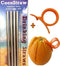 4 Stainless Steel Wide Smoothie Straws + Cleaning Brush + Citrus Peeler - CocoStraw Large Straight Straw