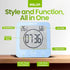 BALDR Digital Shower Clock - Blue Water-Resistant Countdown Timer with Temperature and Humidity