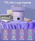 Mini Washing Machine 11L, Portable Washer with 3 Modes for Deep Cleaning Underwear, Baby Clothes, Travel