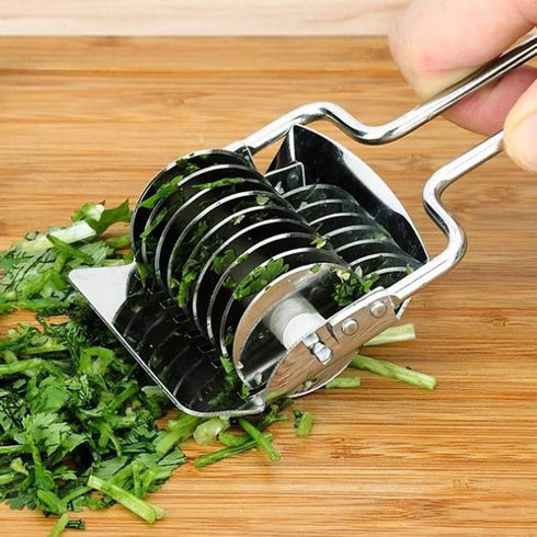 Kakalote (6.30 2.76 1.22inchs) Pasta Maker Stainless Steel Noodle Lattice Roller Pastry Wheel Cutter Spaghetti Maker