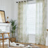 jinchan 63 Inches Country 2 Linen Toile Curtains Long for Living Room Toile de Jouy Floral Curtains French Farmhouse