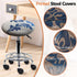 Levoberg (#10, L13-20in(2Pack)) Stool Cover Round Printed Bar Stool Seat Slipcover Stretch Rolling Stool Cover