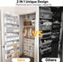 Over The Door Organizer, 5 Tiers with 10 Compartments, 50 lbs Capacity for Closet, Diaper Organizer, Light Gray