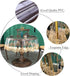 43 inch, Jeloris Plastic Clear Round Tablecloth Vinyl PVC Waterproof Tablecloth Embroidered Lace Edge Transparent Table