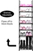 Easyhouse 8 8 Closet, Tier Metal Sturdy Shoe Rack, Tier Tall Shoe Storage Organizer, Narrow Tall Shelf Organizer