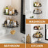 2 Pack LEVERLOC Strong Suction Cup Corner Shower Caddy, Large Capacity Removable Bathroom Organizer, Stainless Steel