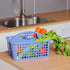 JiatuA Portable Shower Caddy Basket, Blue Cleaning Supplies Organizer with Handle, Divided Tool Bin for Bathroom,