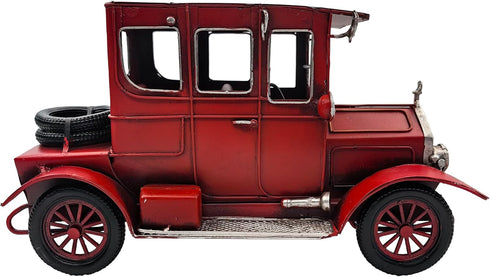 Berfutall 10'' Iron Classic Red Classic Cars Model Collectible Vehicle Decoration for Table Top Decor